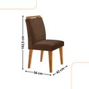 Ver imagem 3 de Conjunto Sala de Jantar Mesa Liz 120cm com Vidro Canto Copo e 4 Cadeiras Athenas Moderna