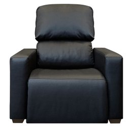 Poltrona da Cliente Reclinável Estofada Hera Corino Preto SOFA STORE - 3