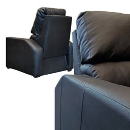 Poltrona da Cliente Reclinável Estofada Hera Corino Preto SOFA STORE - 6