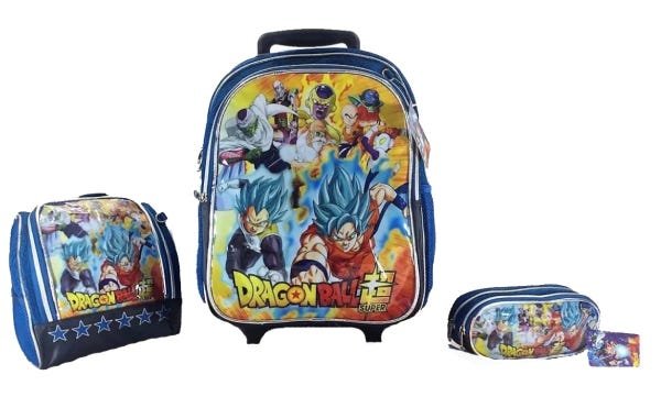 Kit Mochila Rodinha Dragon Ball Z Goku, Lancheira e Estojo - 1