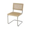 Kit 2 Cadeiras de Jantar Cesca com Base Inox Assento Encosto em Palha Trançada para Sala de Estar - 3