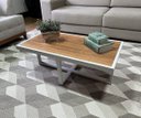 Ver imagem 2 de Mesa de Centro Retangular Paris Industrial Branco com Mdf