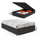 Ver imagem 3 de Cama Box Baú com Colchão Ortopédico de Espuma D33 a Vácuo Sonno Full - Lucas Home - Casal