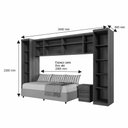 Ver imagem 2 de Guarda Roupa Modulado Dallas com 6 Módulos 8 Portas de Bater 3 Gavetas