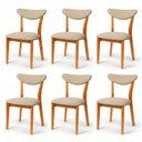 Ver imagem 1 de Kit 6 Cadeira de Jantar Madeira Maciça Floripa Estofada Premium Ergonomica Confortável Di Franco