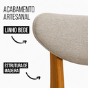 Ver imagem 3 de Kit 6 Cadeira de Jantar Madeira Maciça Floripa Estofada Premium Ergonomica Confortável Di Franco