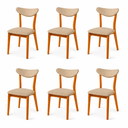 Ver imagem 2 de Kit 6 Cadeira de Jantar Madeira Maciça Floripa Estofada Premium Ergonomica Confortável Di Franco