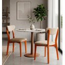 Ver imagem 2 de Kit 6 Cadeira de Jantar Madeira Maciça Floripa Estofada Premium Ergonomica Confortável Di Franco