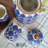 Bule Chaleira Cerâmica Oriental Decorativa com 6 Copos e Infusor Estampa 18 - 4