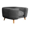 Ver imagem 4 de Poltrona Cama Pet Hannah Luxo - Suede Cinza