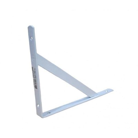 Suporte Prateleira Mão-Francesa Metálico Branco, Tamanho: 25cm