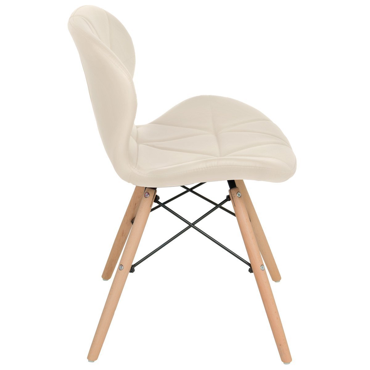 Kit 6 Cadeiras Estofadas Charles Eames Eiffel Slim Wood Confort - 4