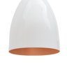 Kit 2 Pendente Soft Poptem Cone Aluminio Branco e Cobre Luminária Lustre 18cm Sala - 3