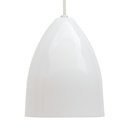 Ver imagem 4 de Kit 2 Pendente Soft Poptem Cone Aluminio Branco e Cobre Luminária Lustre 18cm Sala