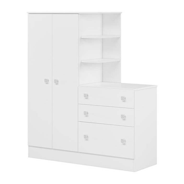 Guarda Roupa com Comoda Doce Sonho 4070 Branco
