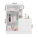 Ver imagem 3 de Guarda-Roupa Infantil com Cômoda Doce Sonho 2 Portas 3 Gavetas - Qmovi