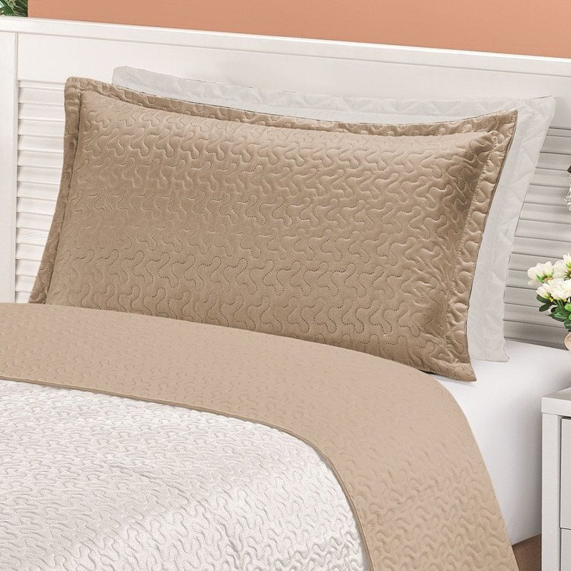 Colcha Para Cama Queen Clara Kit com 3 Peças Branco Lindo - 3