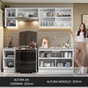 Ver imagem 7 de Armário de Cozinha Completa 240cm Branco/Preto Glamy Madesa 10