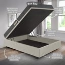 Ver imagem 4 de Cama Baú Casal 138x188 Courino Linho Areia com Dual Firm Espuma Ecoflex