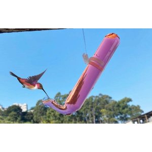 Kit 03 Bebedouros Vidro Para Beija Flor E Pássaros Ar Livre