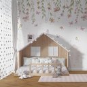 Ver imagem 3 de Papel de Parede Adesivo Jardim Suspenso Aquarela 140 Altura X 250 Largura