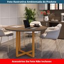 Ver imagem 2 de Mesa de Reunião Redonda P25 Pandin 110 Cm (largura) Tampo Mdp Walnut Pé Aço Tubular Laranja