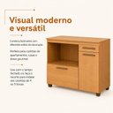 Ver imagem 7 de Balcão para Cozinha Tampo MDF 2 Portas 1 Gaveta com Nicho Micro-Ondas Cronos Espresso Móveis