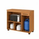 Ver mais imagens de Balcão para Cozinha Tampo MDF 2 Portas 1 Gaveta com Nicho Micro-Ondas Cronos Espresso Móveis