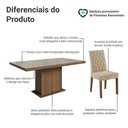Ver imagem 4 de Conjunto Sala de Jantar Tampo de Vidro 6 Cadeiras Rustic/Crema/Imperial Dinan Madesa