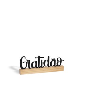 Escultura de Mesa Gratidão - Preto