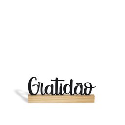 Escultura de Mesa Gratidão - Preto - 2