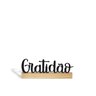 Escultura de Mesa Gratidão - Preto - 2