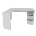 Ver imagem 1 de Mesa de Canto com 2 Gavetas para Escritório Me4129 Branco