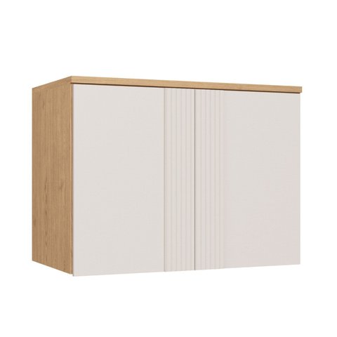Modulo Aéreo 2 Portas 100cm x 73cm Canelado Marrom/Angelin|Blanc