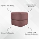 Ver imagem 2 de Kit 2 Puff Decorativo para Sala Aloy Boucle Persa Cores