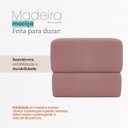 Ver imagem 7 de Kit 2 Puffs Decorativos Aloy Bouclé Premium Assento Extra para Sala Quarto Design Moderno Rose