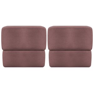 Kit 2 Puff Decorativo para Sala Aloy Boucle Persa Cores