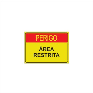 Placa - Área Restrita - 20cm X 15cm