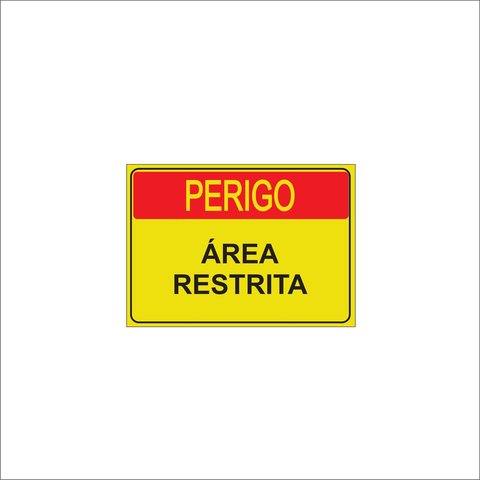 Placa - Área Restrita - 20cm X 15cm