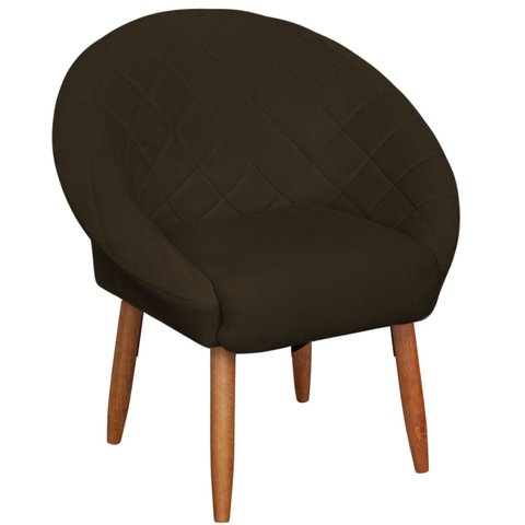Poltrona Confortável para Escritório Decorativa Alta Qualidade Simples Pés de Madeira