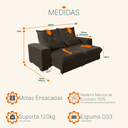 Ver imagem 3 de Sofá Retrátil e Reclinável 2,10m Suede Miami