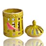 Enfeite Gaiola Decorativa em Cerâmica Passarinho Verde 26cm Tiger Gifts - 3