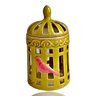 Enfeite Gaiola Decorativa em Cerâmica Passarinho Verde 26cm Tiger Gifts - 1
