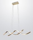 Ver imagem 1 de Pendente Moderno Espiral Dourado 90cm Led 36w 3000k Bivolt 14550-pl