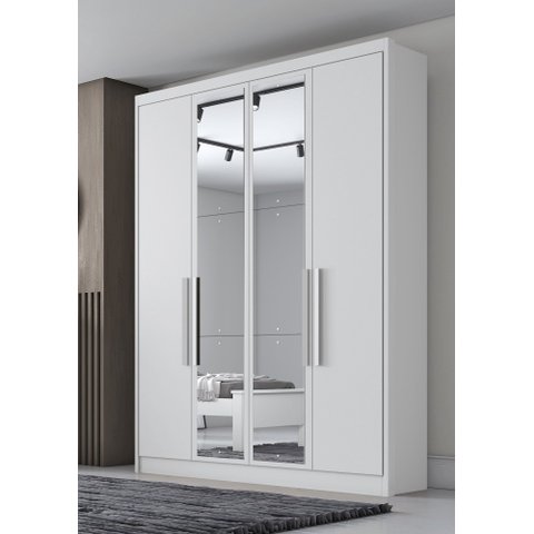 Guarda-Roupa Moderni com Espelho Neve Novo Horizonte