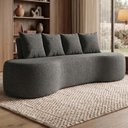 Ver imagem 2 de Sofa 3 Lugares Organico Ibiza 210 Cm Boucle Carbon Vazzano