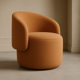 Poltrona Orgânica Redonda para Sala Recepção Liz Confortável Elegante Bouclê - 1
