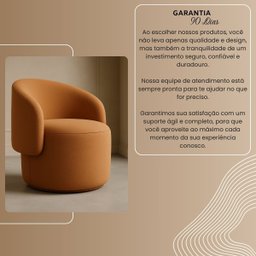 Poltrona Orgânica Redonda para Sala Recepção Liz Confortável Elegante Bouclê - 7