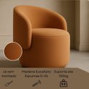 Ver imagem 5 de Poltrona Orgânica Redonda para Sala Recepção Liz Confortável Elegante Bouclê