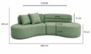 Ver imagem 3 de Sofá Luxuoso Modular Sala de Estar 200cm Vonetta